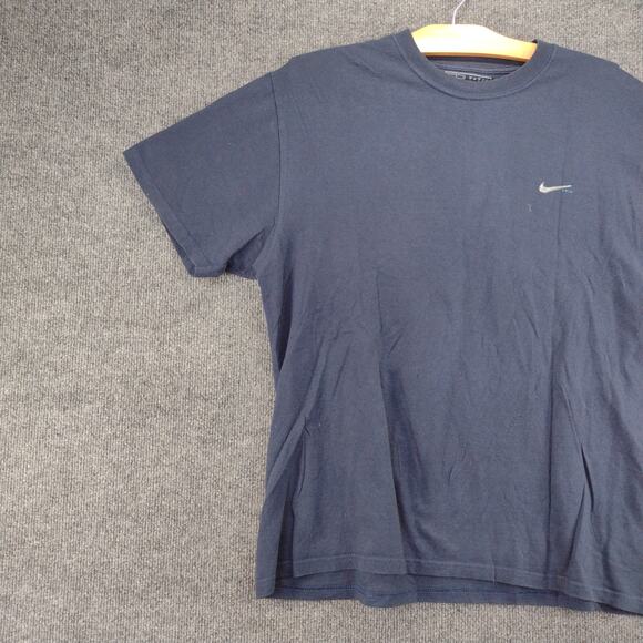 Nike Just Do It T Shirt Size L Blue Melted Metal Pattern Logo - Picture 9 of 13